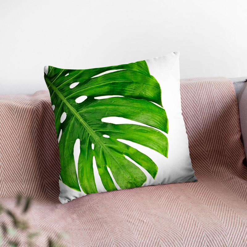 Monstera Ii Throw Pillow By Little Pitti