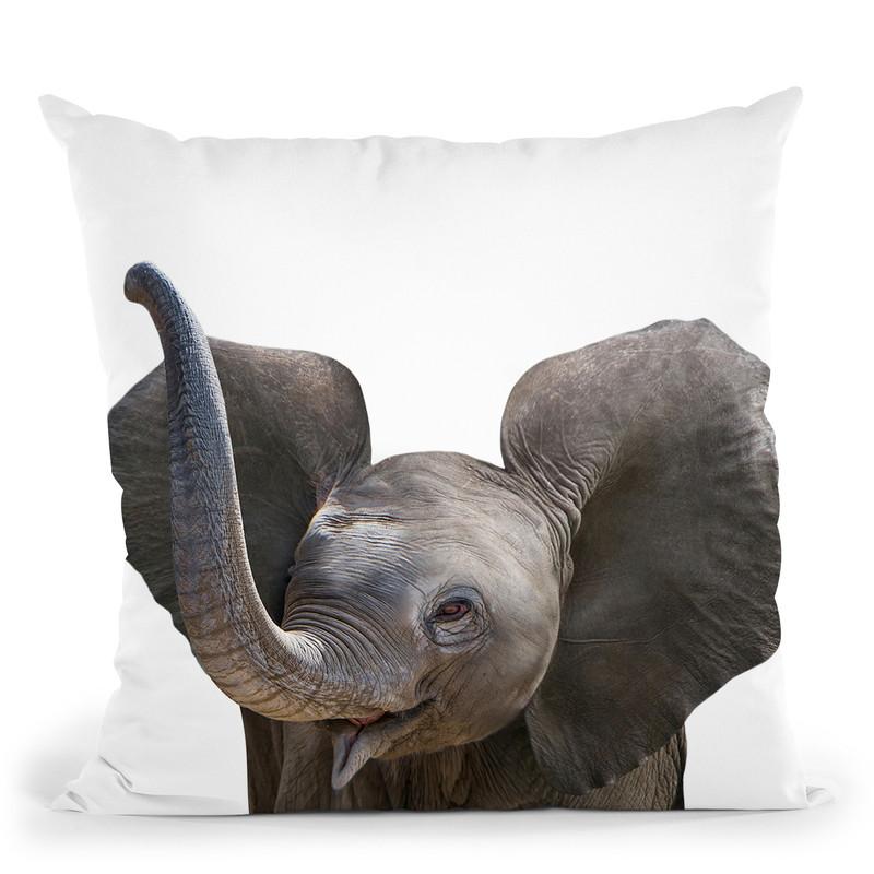 Baby Elephant Throw Pillow By Little Pitti