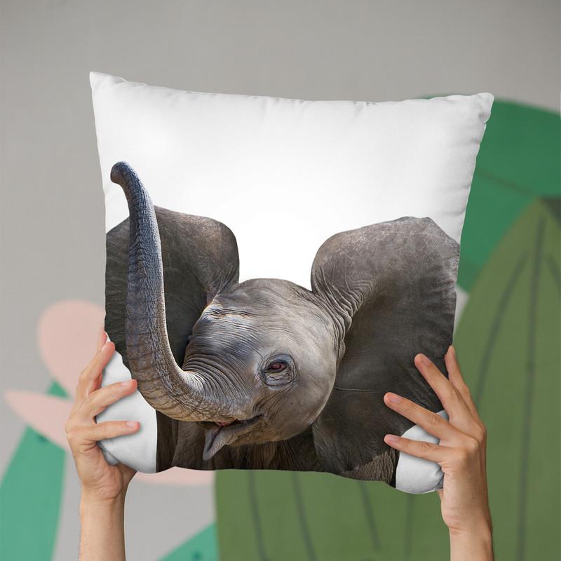 Baby Elephant Throw Pillow By Little Pitti