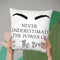 Never Underestimate Brows Throw Pillow By Little Pitti