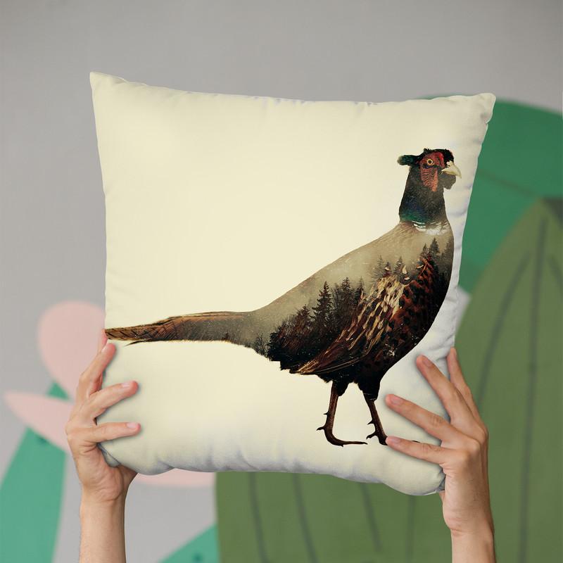Pheasant Throw Pillow By Little Pitti