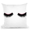 Pink Sparkle Lashes Throw Pillow By Little Pitti