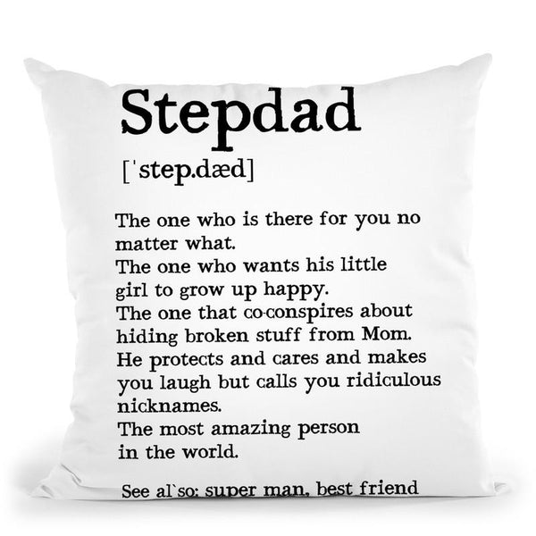 Stepdad Quote Throw Pillow By Little Pitti