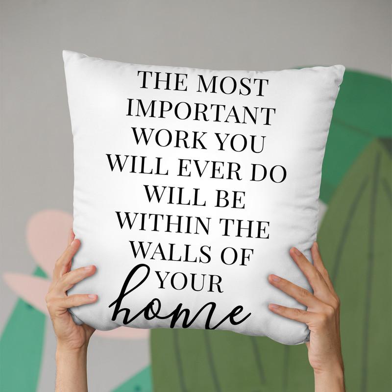 The Most Important Work Throw Pillow By Little Pitti