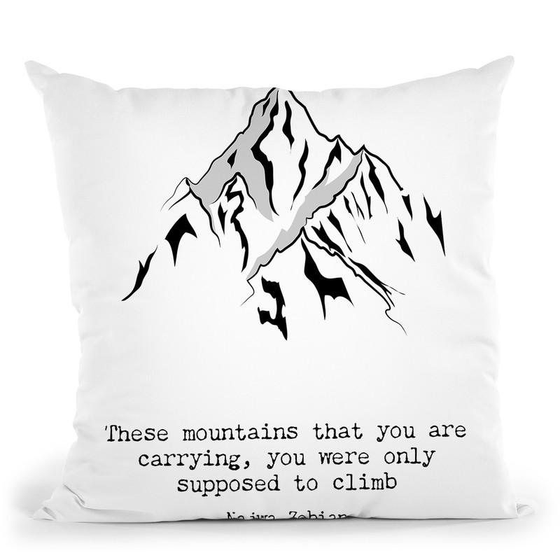 The Mountains That You Carry Throw Pillow By Little Pitti