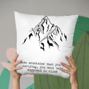 The Mountains That You Carry Throw Pillow By Little Pitti