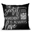 The Secret Ingredient Chalk Throw Pillow By Little Pitti