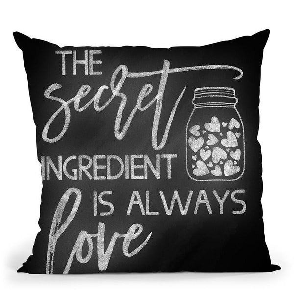 The Secret Ingredient Chalk Throw Pillow By Little Pitti