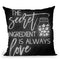 The Secret Ingredient Chalk Throw Pillow By Little Pitti