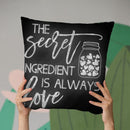 The Secret Ingredient Chalk Throw Pillow By Little Pitti