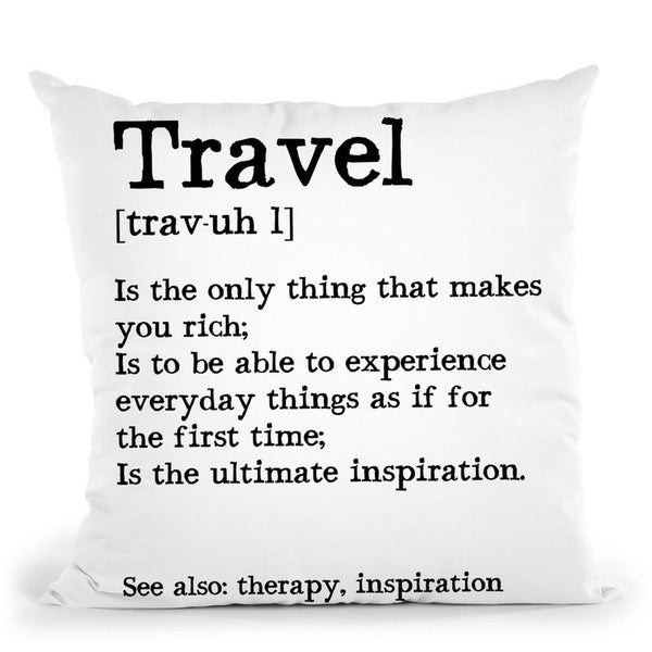 Travel Quote Throw Pillow By Little Pitti