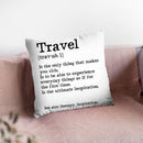 Travel Quote Throw Pillow By Little Pitti