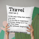 Travel Quote Throw Pillow By Little Pitti