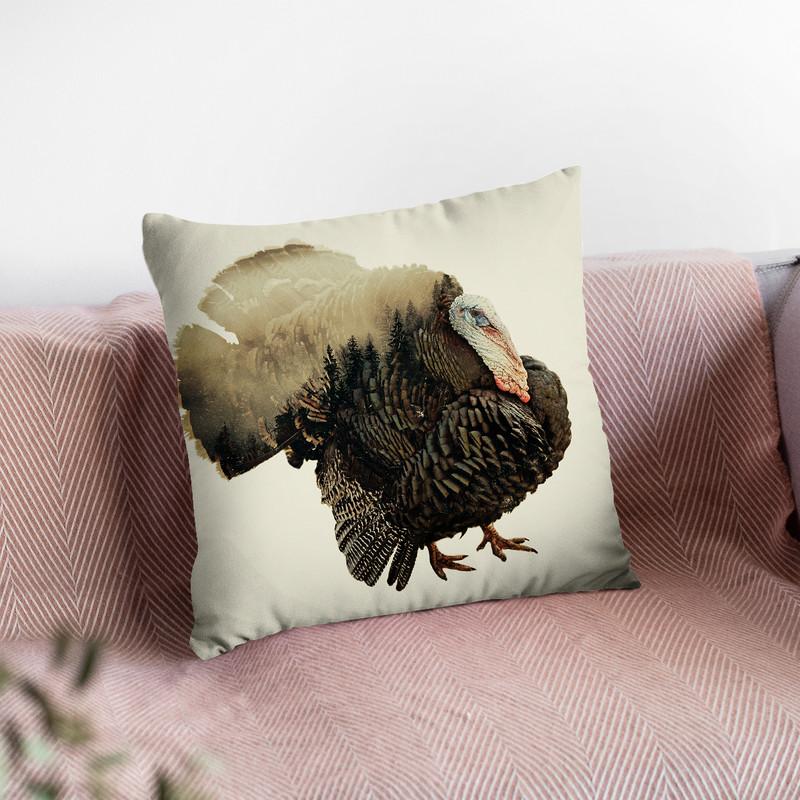Turkey Throw Pillow By Little Pitti