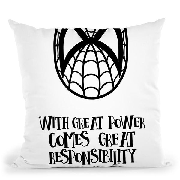With Great Power Throw Pillow By Little Pitti