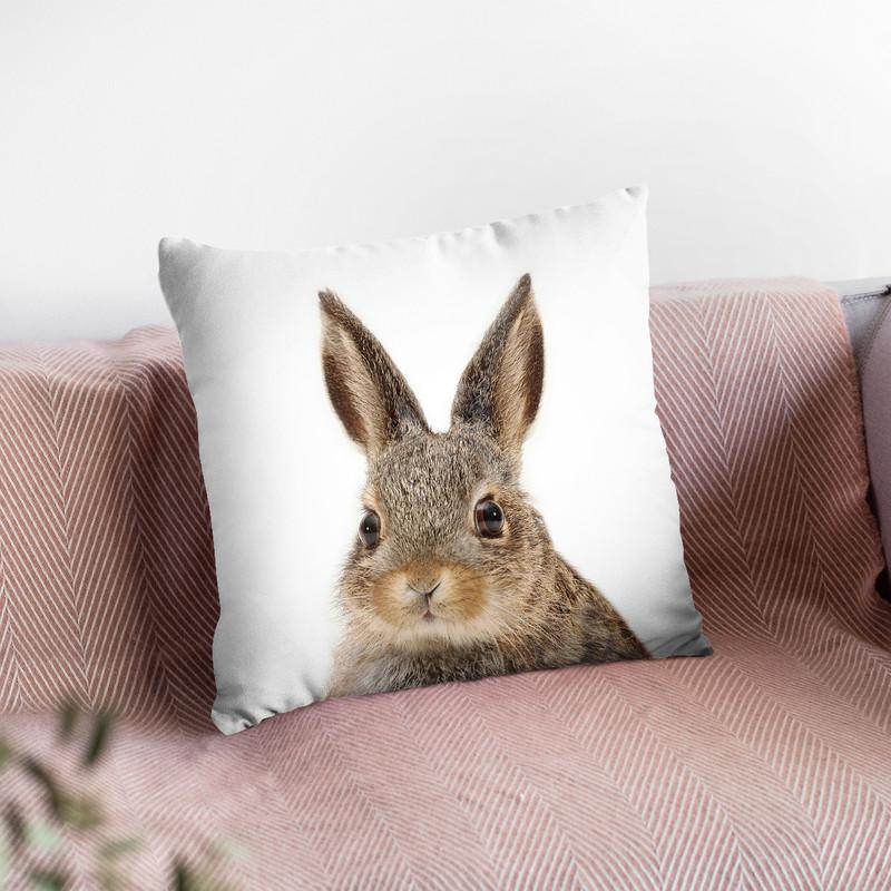 Rabbit Lp Throw Pillow By Little Pitti