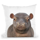 Baby Hippo Throw Pillow By Little Pitti