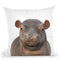 Baby Hippo Throw Pillow By Little Pitti