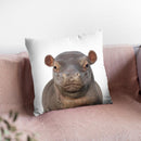 Baby Hippo Throw Pillow By Little Pitti