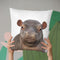 Baby Hippo Throw Pillow By Little Pitti