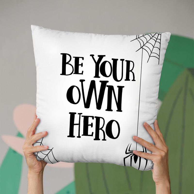 Be Your Own Hero Throw Pillow By Little Pitti