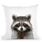 Raccoon Throw Pillow By Little Pitti