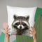 Raccoon Throw Pillow By Little Pitti