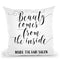 Beauty Come From Inside Throw Pillow By Little Pitti