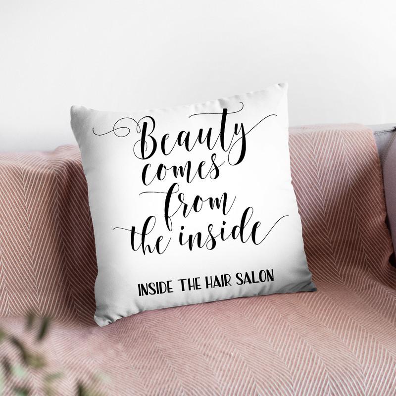 Beauty Come From Inside Throw Pillow By Little Pitti