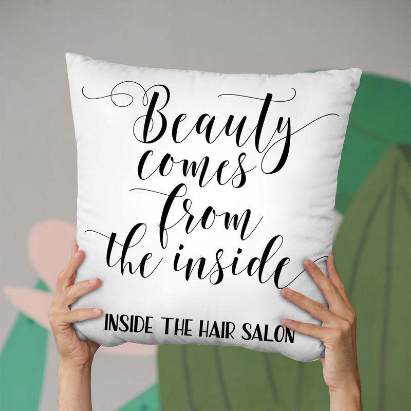 Beauty Come From Inside Throw Pillow By Little Pitti