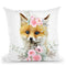 Floower Baby Fox Throw Pillow By Little Pitti