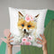 Floower Baby Fox Throw Pillow By Little Pitti