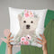 Flower Baby Bear Throw Pillow By Little Pitti