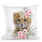 Flower Baby Cheetah Throw Pillow By Little Pitti