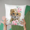 Flower Baby Cheetah Throw Pillow By Little Pitti