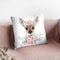 Flower Baby Deer Throw Pillow By Little Pitti