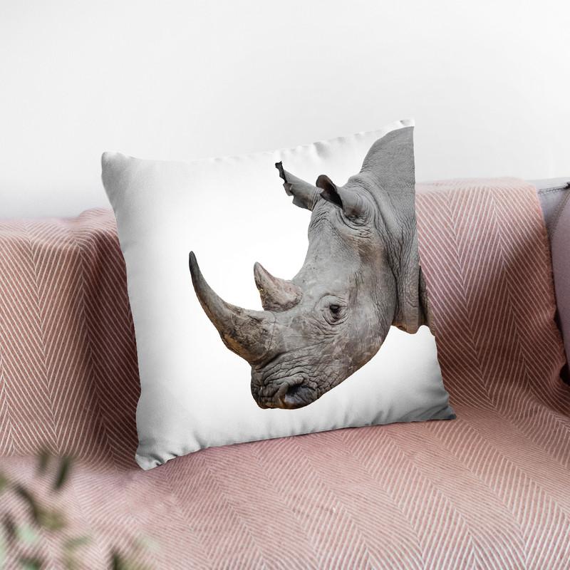 Rhino Throw Pillow By Little Pitti