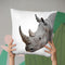 Rhino Throw Pillow By Little Pitti