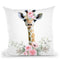 Flower Baby Giraffe Throw Pillow By Little Pitti
