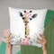 Flower Baby Giraffe Throw Pillow By Little Pitti