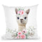 Flower Baby Llama Throw Pillow By Little Pitti