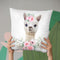 Flower Baby Llama Throw Pillow By Little Pitti