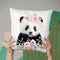 Flower Baby Panda Throw Pillow By Little Pitti