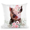 Flower Baby Pig Throw Pillow By Little Pitti