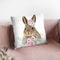 Flower Baby Rabbit Throw Pillow By Little Pitti