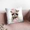 Flower Baby Racoon Throw Pillow By Little Pitti