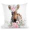 Flower Baby Zebra Throw Pillow By Little Pitti
