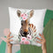 Flower Baby Zebra Throw Pillow By Little Pitti