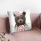 Flower Bear Cub Throw Pillow By Little Pitti