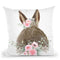 Flower Bunny Butt Throw Pillow By Little Pitti